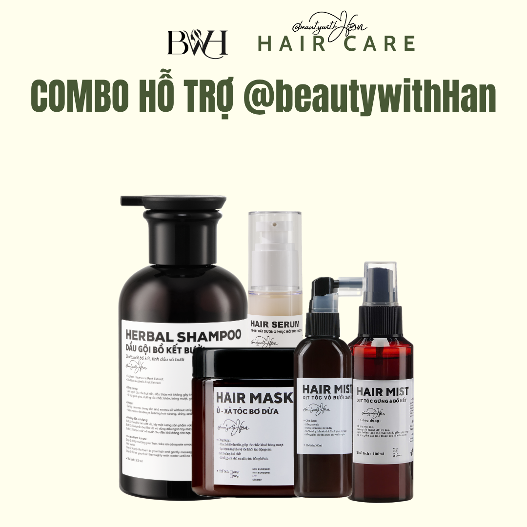 Bộ sản phẩm HỖ TRỢ chăm sóc tóc @beautywithHan