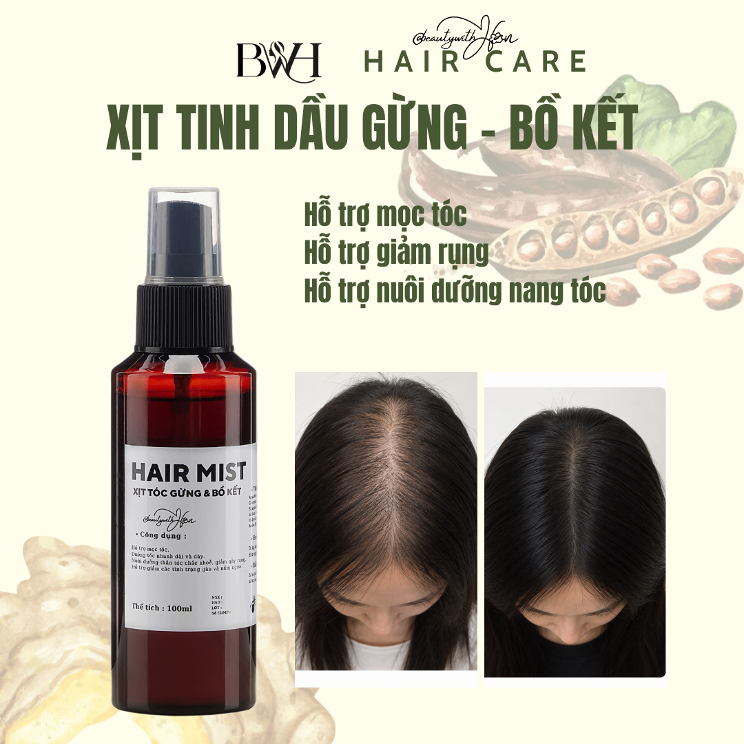 Xịt tóc Bồ Kết Gừng @beautywithHan