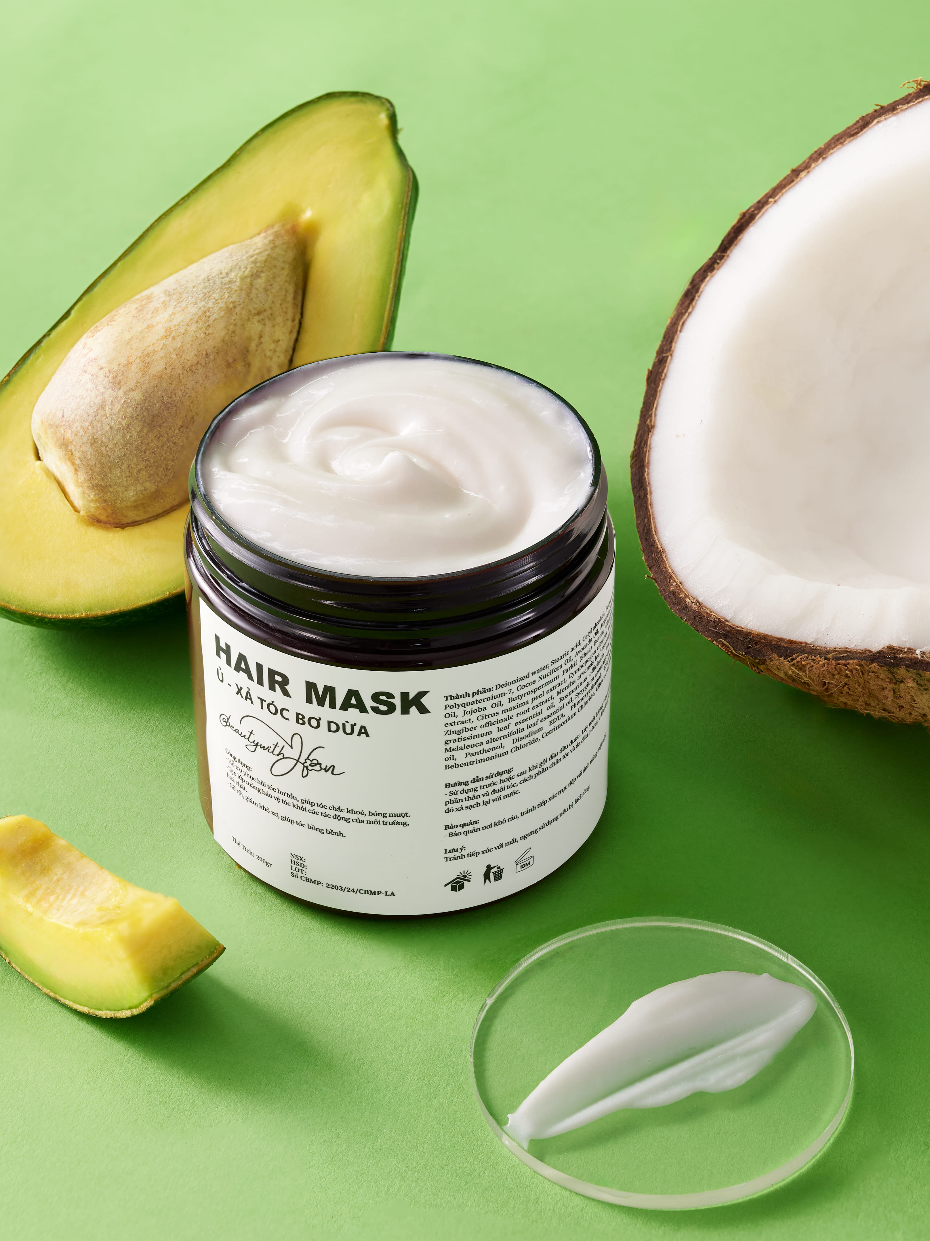 HAIR MASK - Ủ xả tóc Bơ Dừa @beautywithHan