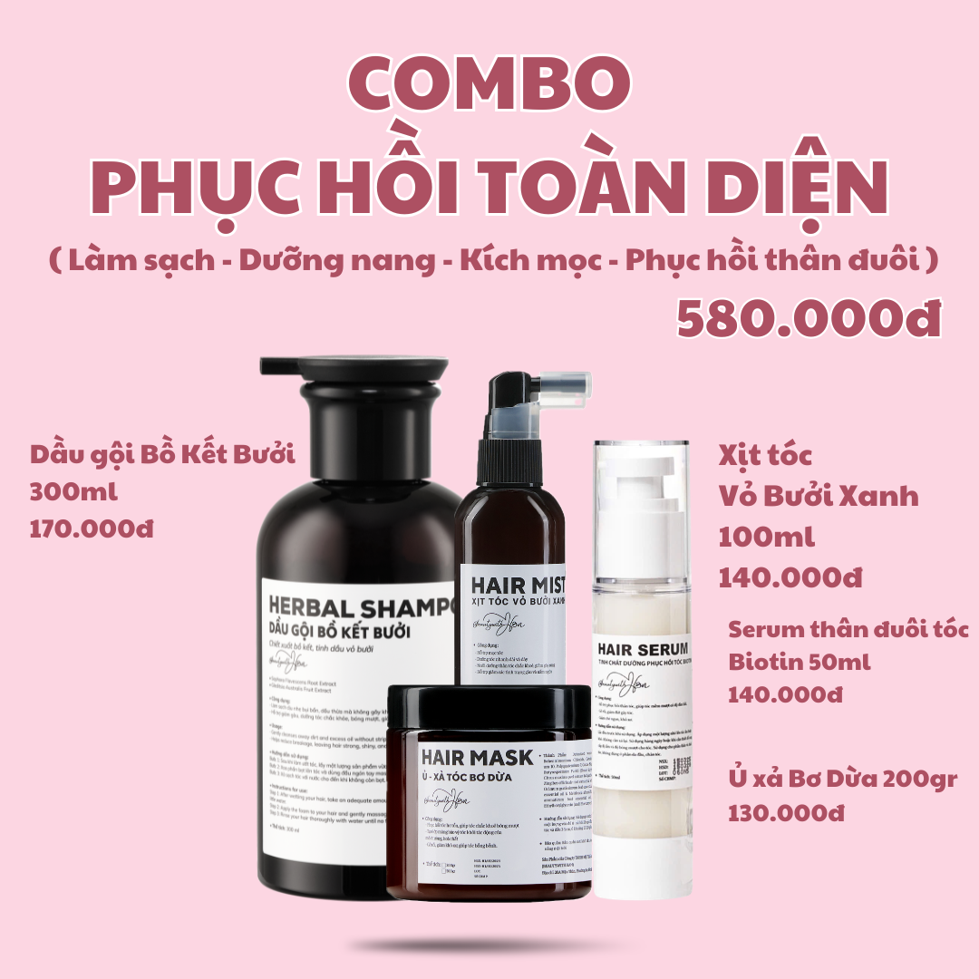 Bộ sản phẩm HỖ TRỢ chăm sóc tóc @beautywithHan