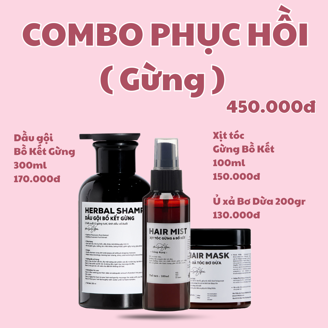 Bộ sản phẩm HỖ TRỢ chăm sóc tóc @beautywithHan