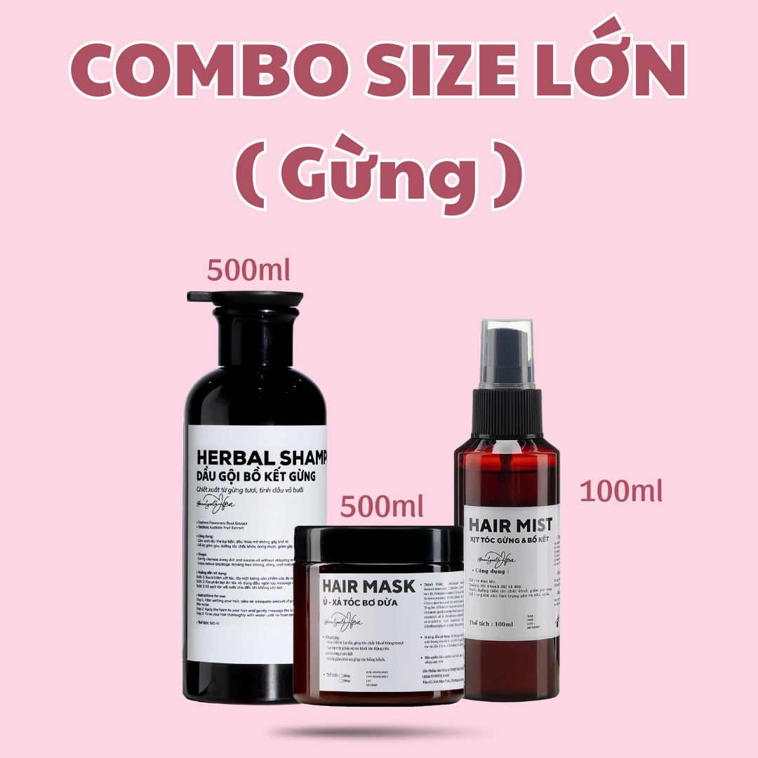 Bộ sản phẩm chăm sóc tóc @beautywithHan