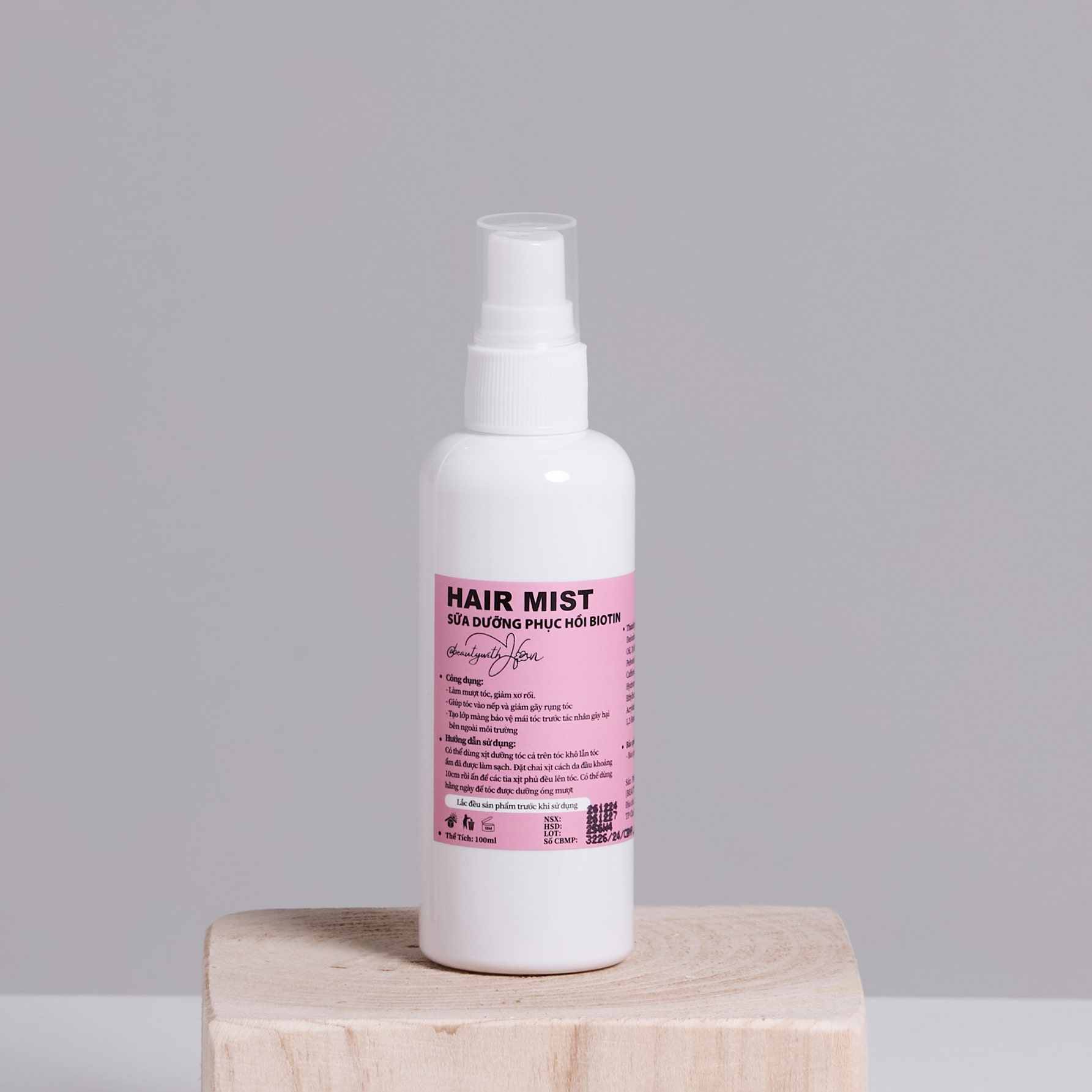 Xịt Biotin dưỡng thân và đuôi tóc hỗ trợ phục hồi hư tổn @beautywithHan