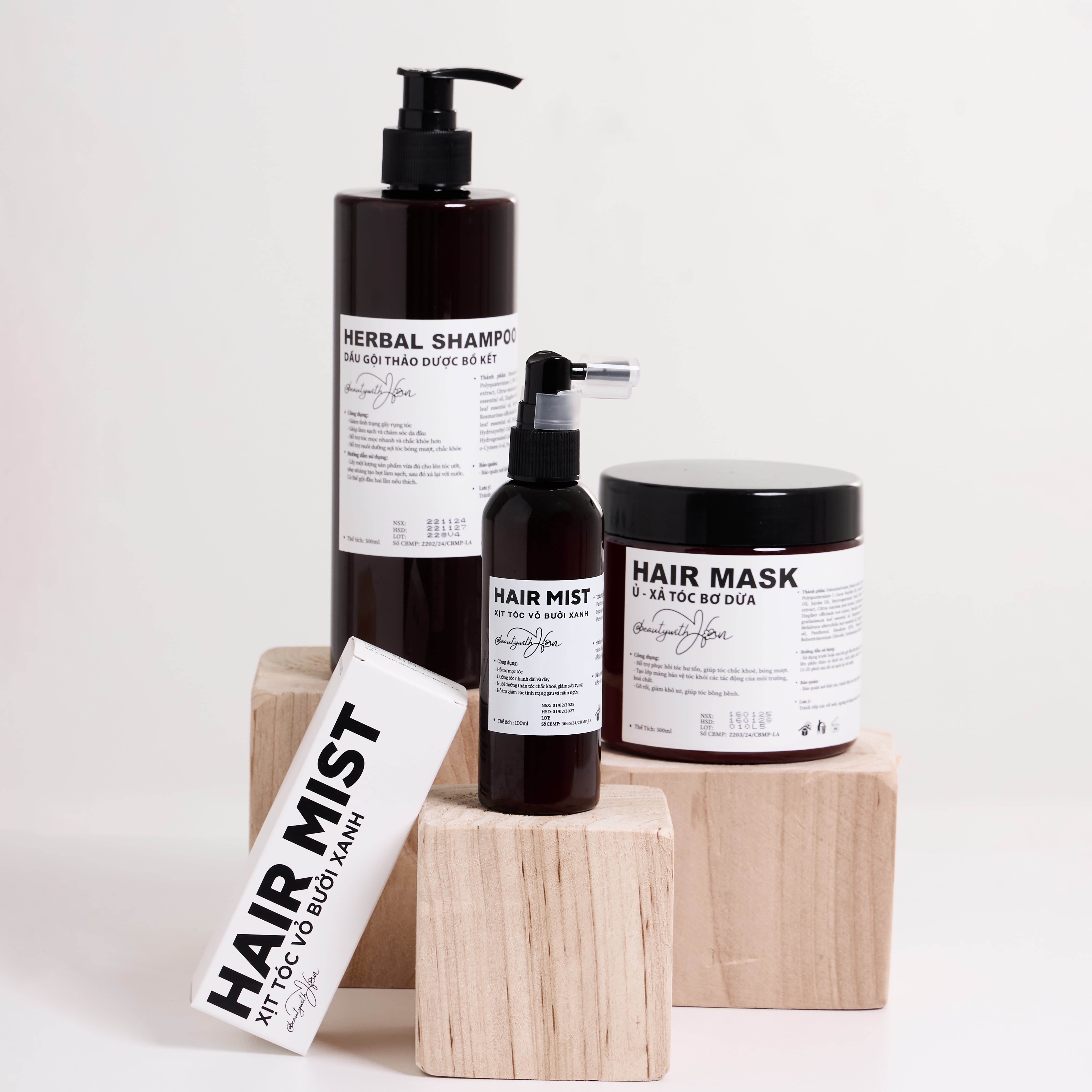 Bộ ba sản phẩm chăm sóc tóc @beautywithHan