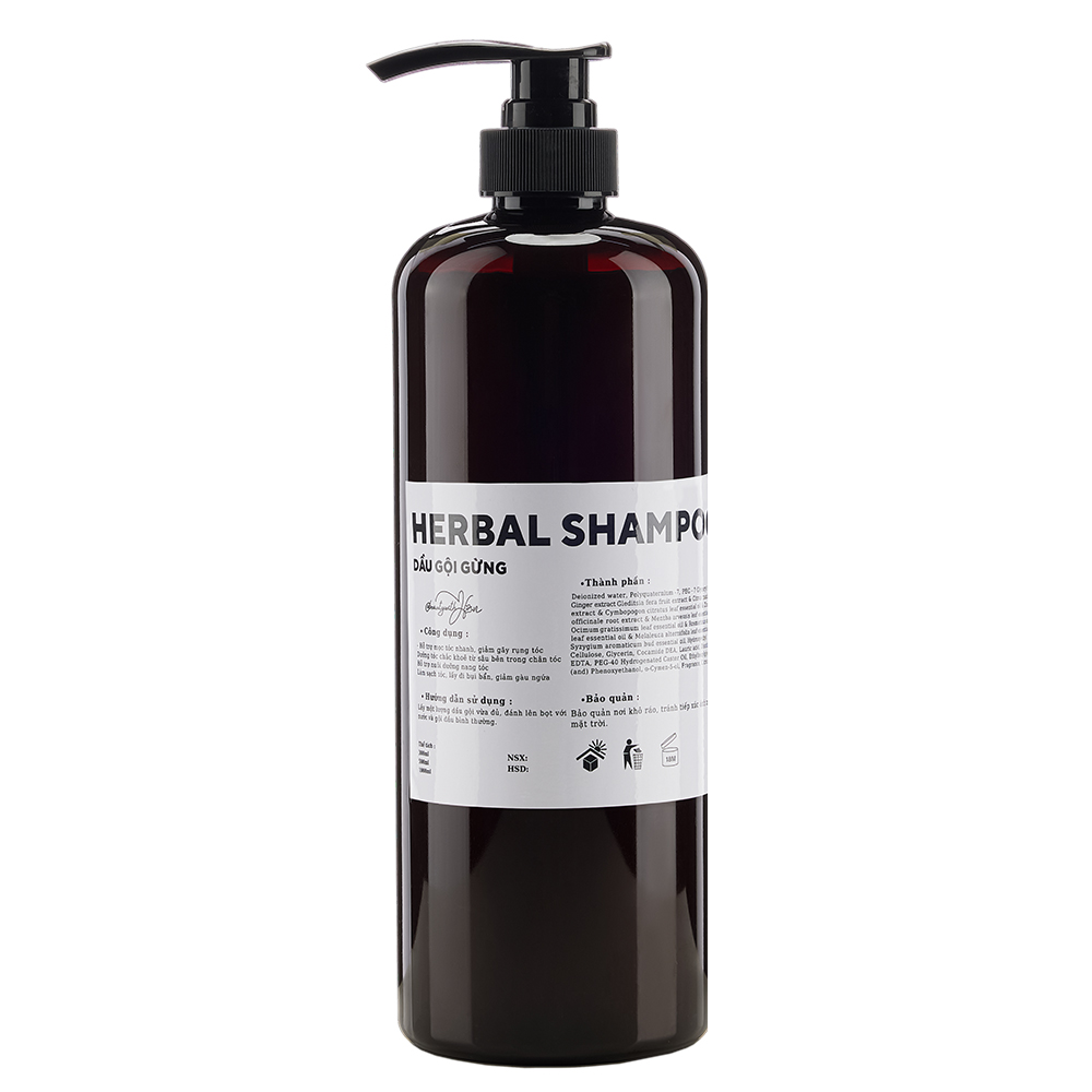 Dầu gội Gừng hỗ trợ mọc tóc nuôi dưỡng nang tóc - HERBAL SHAMPOO @beautywithHan