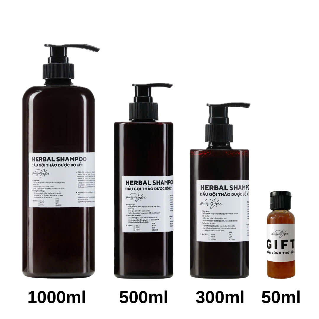 Dầu gội thảo dược Bồ Kết hỗ trợ mọc tóc giảm rụng - HERBAL SHAMPOO @beautywithHan