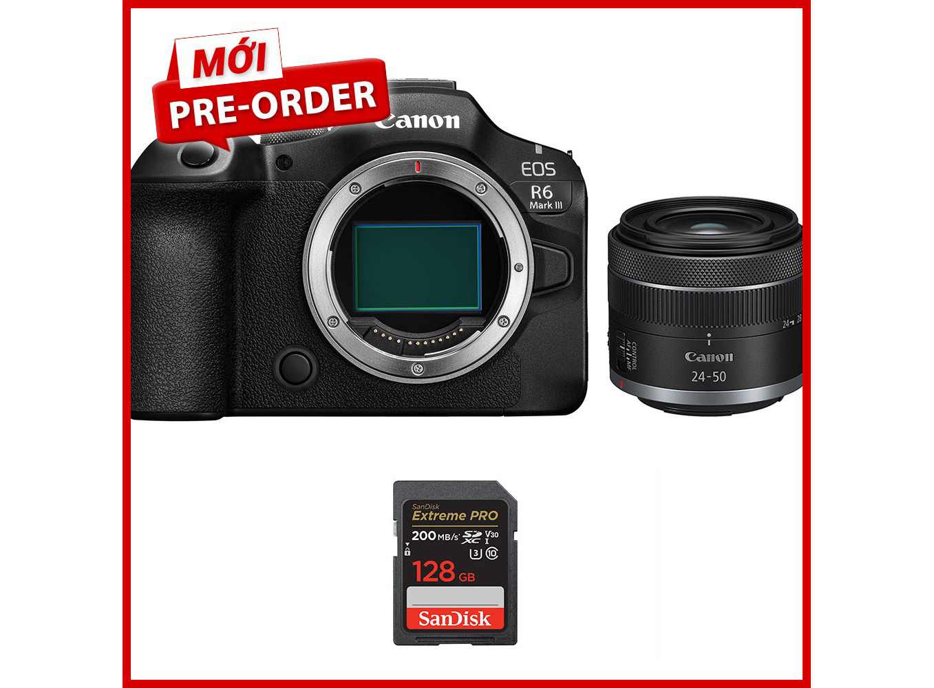 Canon EOS R6 Mark III (Chính hãng) – Kit RF 24-50mm f/4.5-6.3 STM