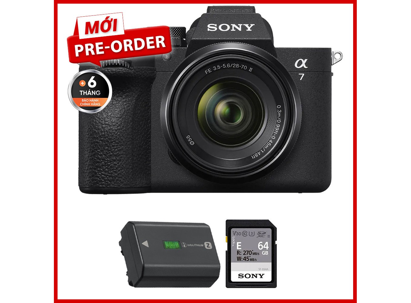 Sony A7 V (Chính hãng) (Kèm Kit Lens 28-70mm II)