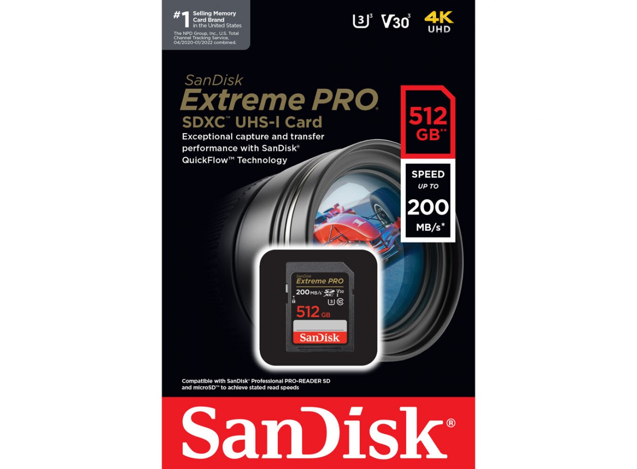 Thẻ nhớ SanDisk Extreme Pro SDXC 512GB – UHS-I 200MB/s Chính Hãng