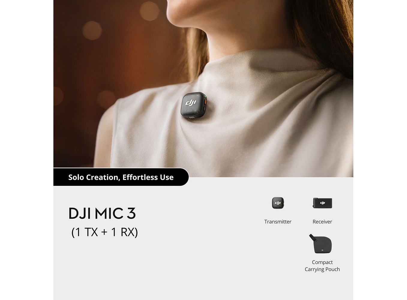 Microphone DJI Mic 3 (1 TX + 1 RX)