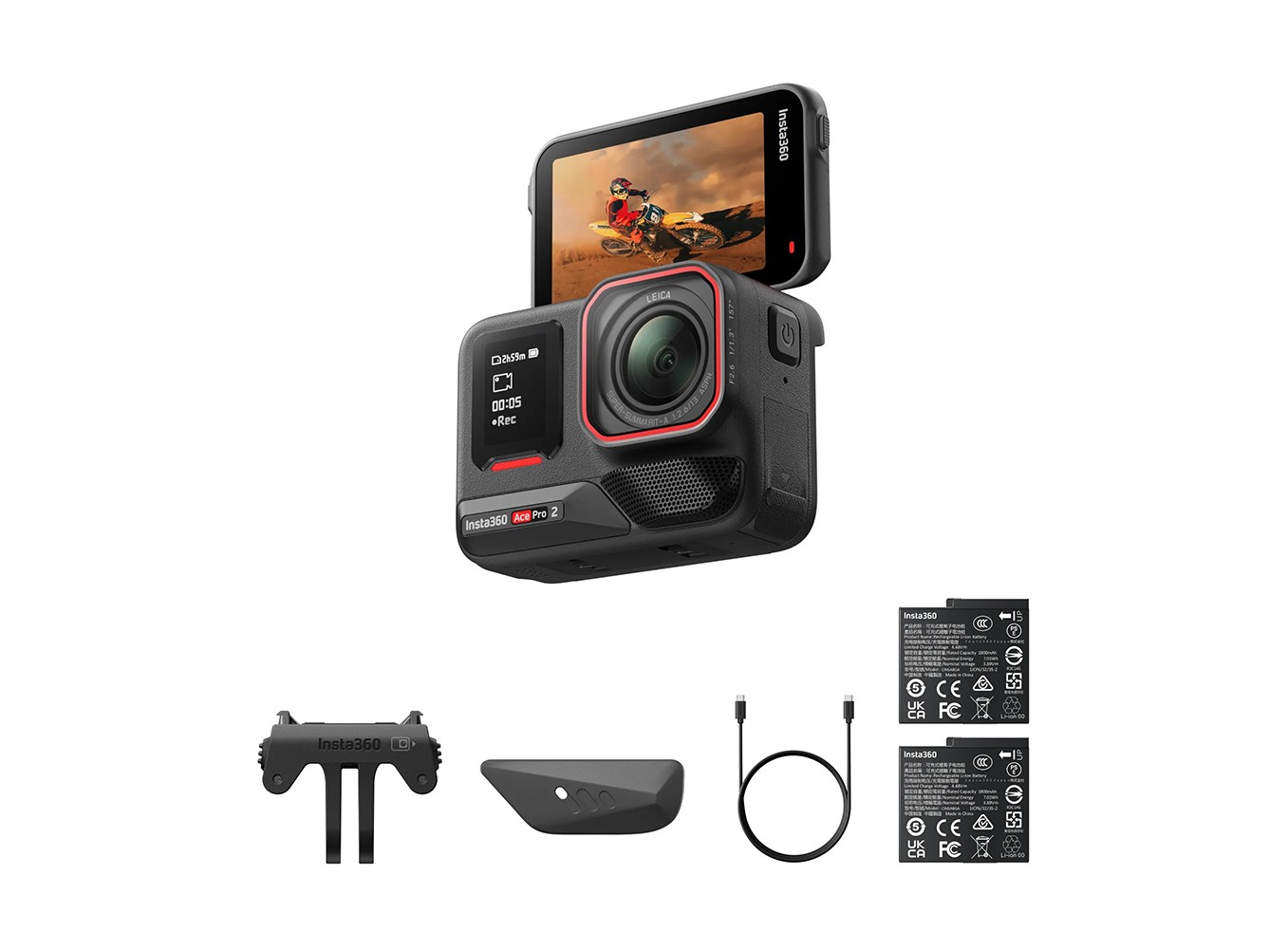 Insta360 Ace Pro 2 Battery Bundle (Chính hãng) (Black)