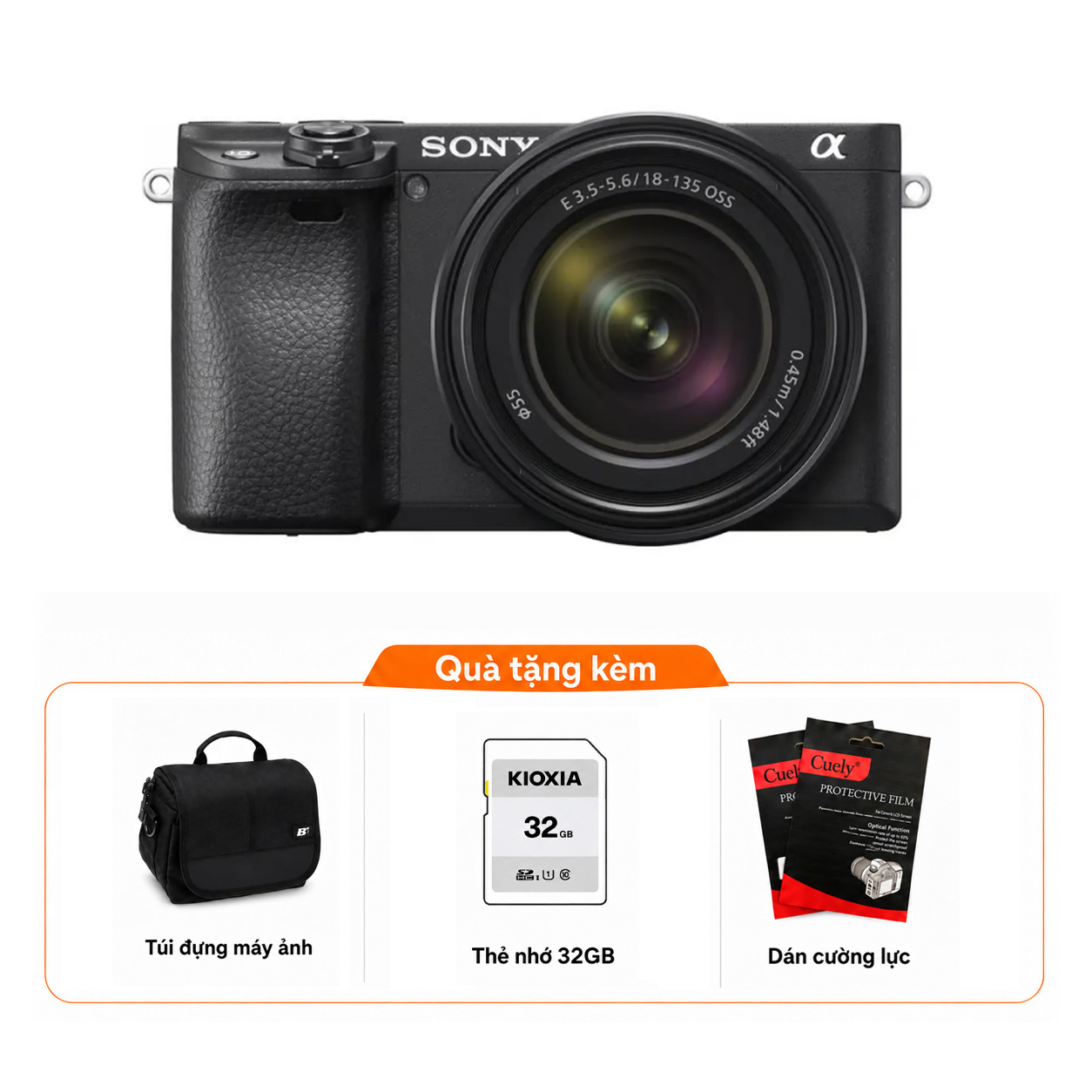 Sony a6400 + Kèm Kit Lens 18-135mm (Chính hãng)