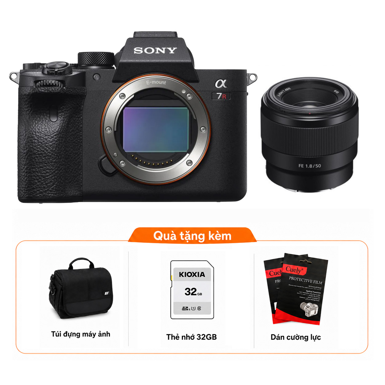 Sony A7R IIIA + Sony FE 50mm f/1.8 (Chính hãng)