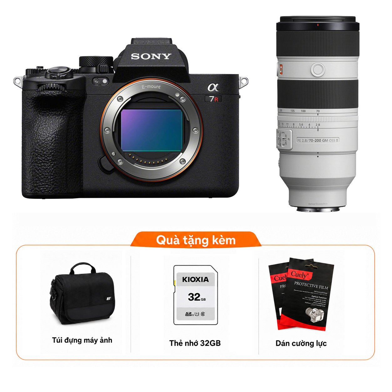 Sony A7R V + Sony FE 70-200mm f/2.8 GM OSS II (Body) (Chính hãng)