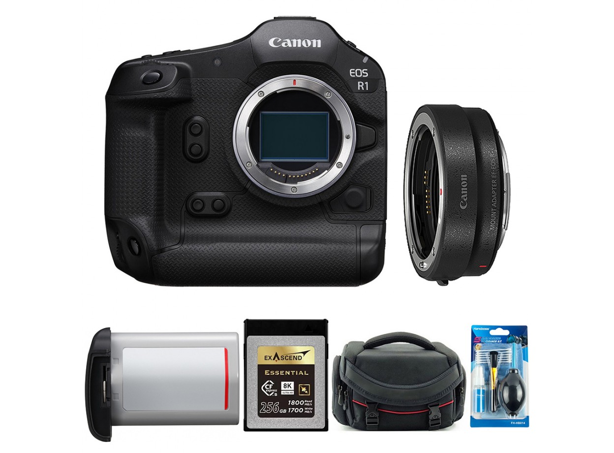 Canon EOS R1 (Chính hãng) Pin + Thẻ Nhớ 256GB + Túi Máy Ảnh Kèm Ngàm Canon EF-EOS R