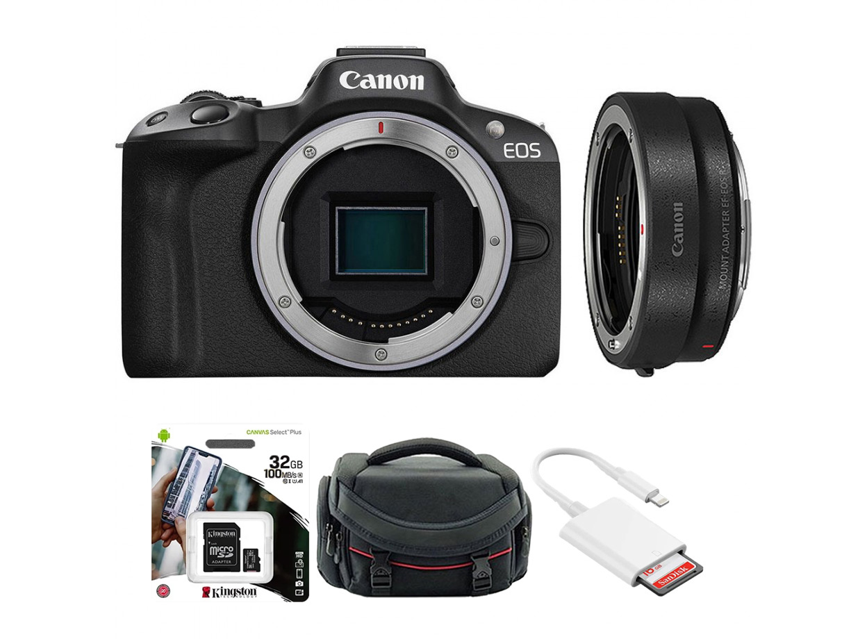 Canon EOS R50 + Kèm Ngàm Canon EF-EOS R (Chính hãng)