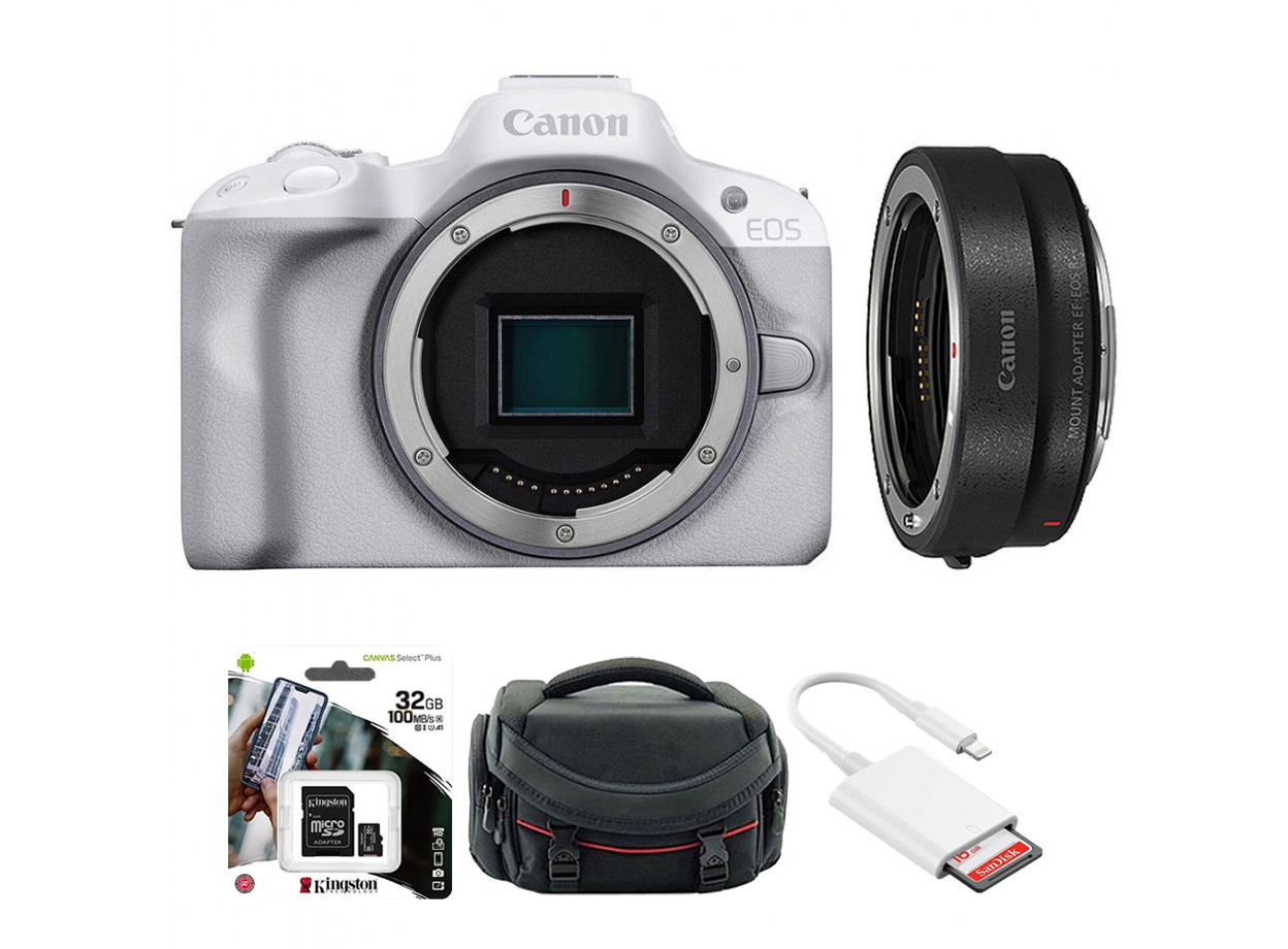 Canon EOS R50 + Kèm Ngàm Canon EF-EOS R (Chính hãng)