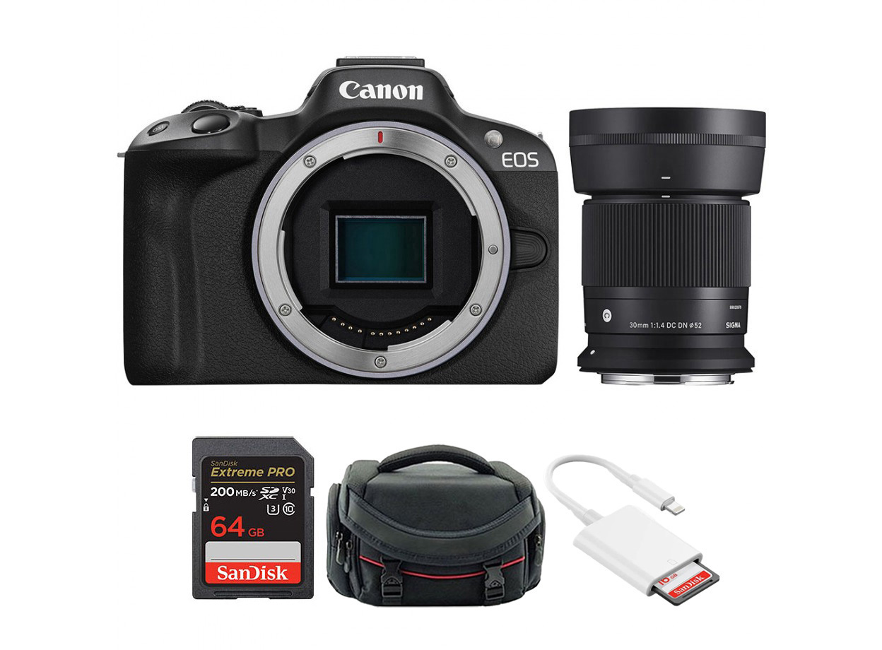 Canon EOS R50 + Kèm Lens Sigma 30mm f/1.4 (Chính hãng)