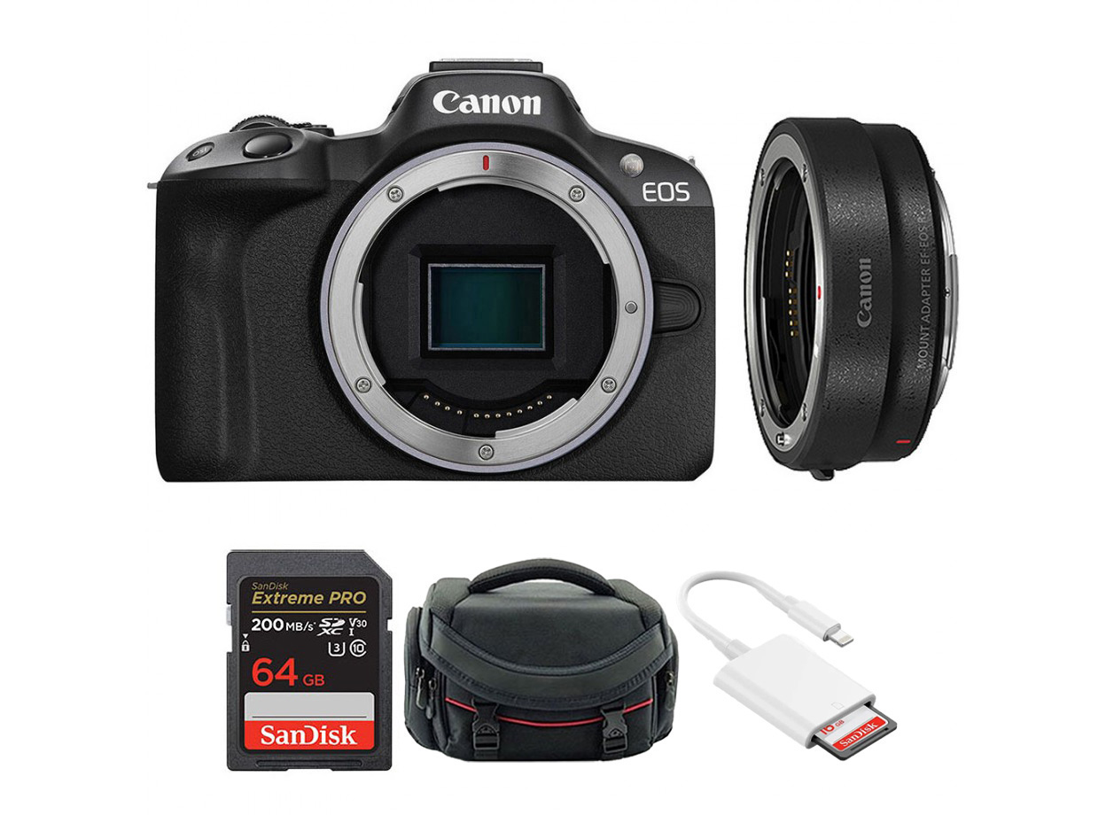 Canon EOS R50 + Kèm Ngàm Canon EF-EOS R (Chính hãng)