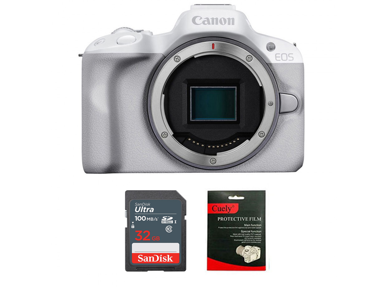 Canon EOS R50 Mới 100% – (Thẻ 32GB, Dán màn hình)