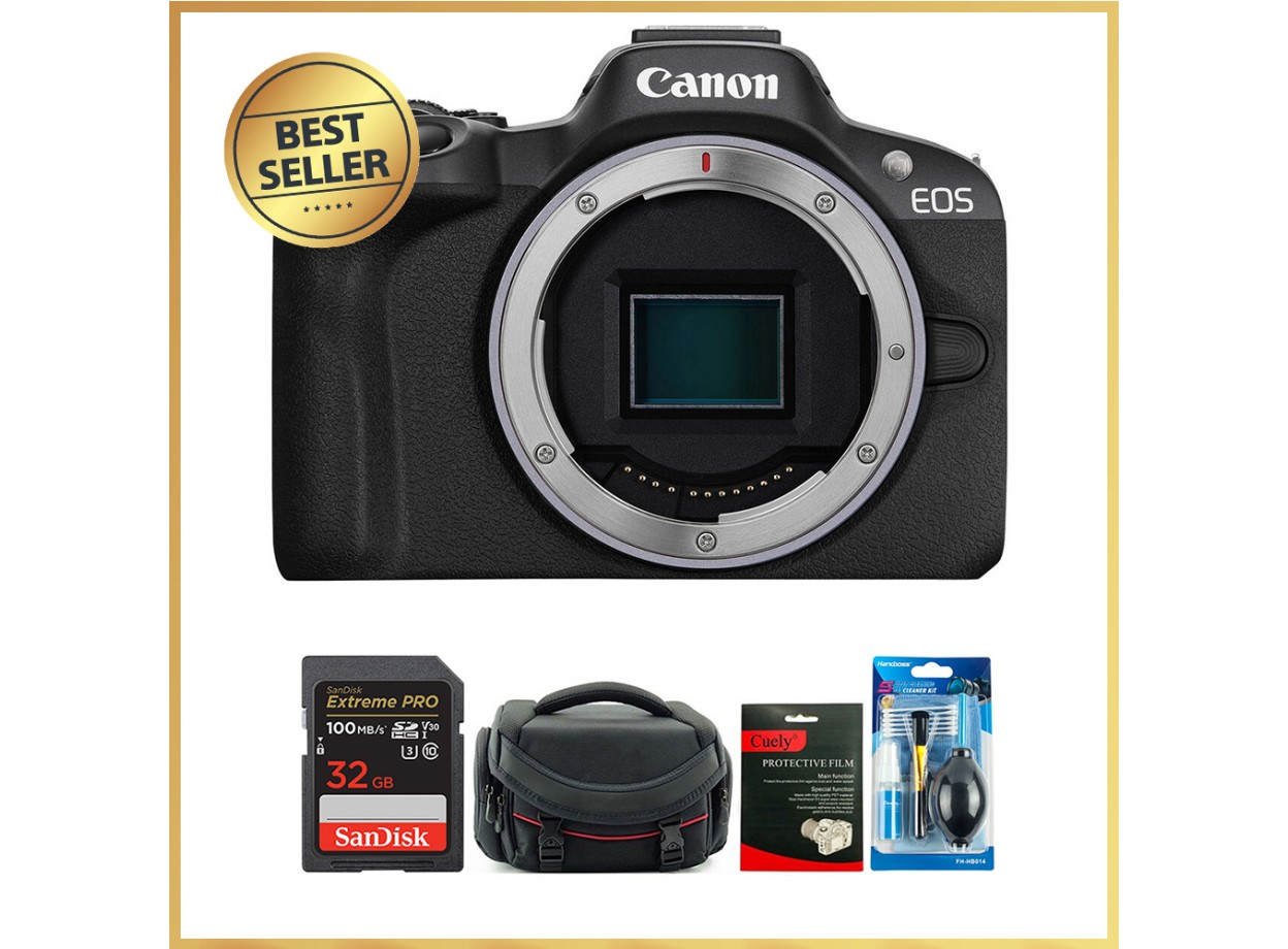 Canon EOS R50 (Chính hãng) (Thẻ Nhớ 32GB + Túi Máy Ảnh + Bộ Vệ Sinh, Body Only)
