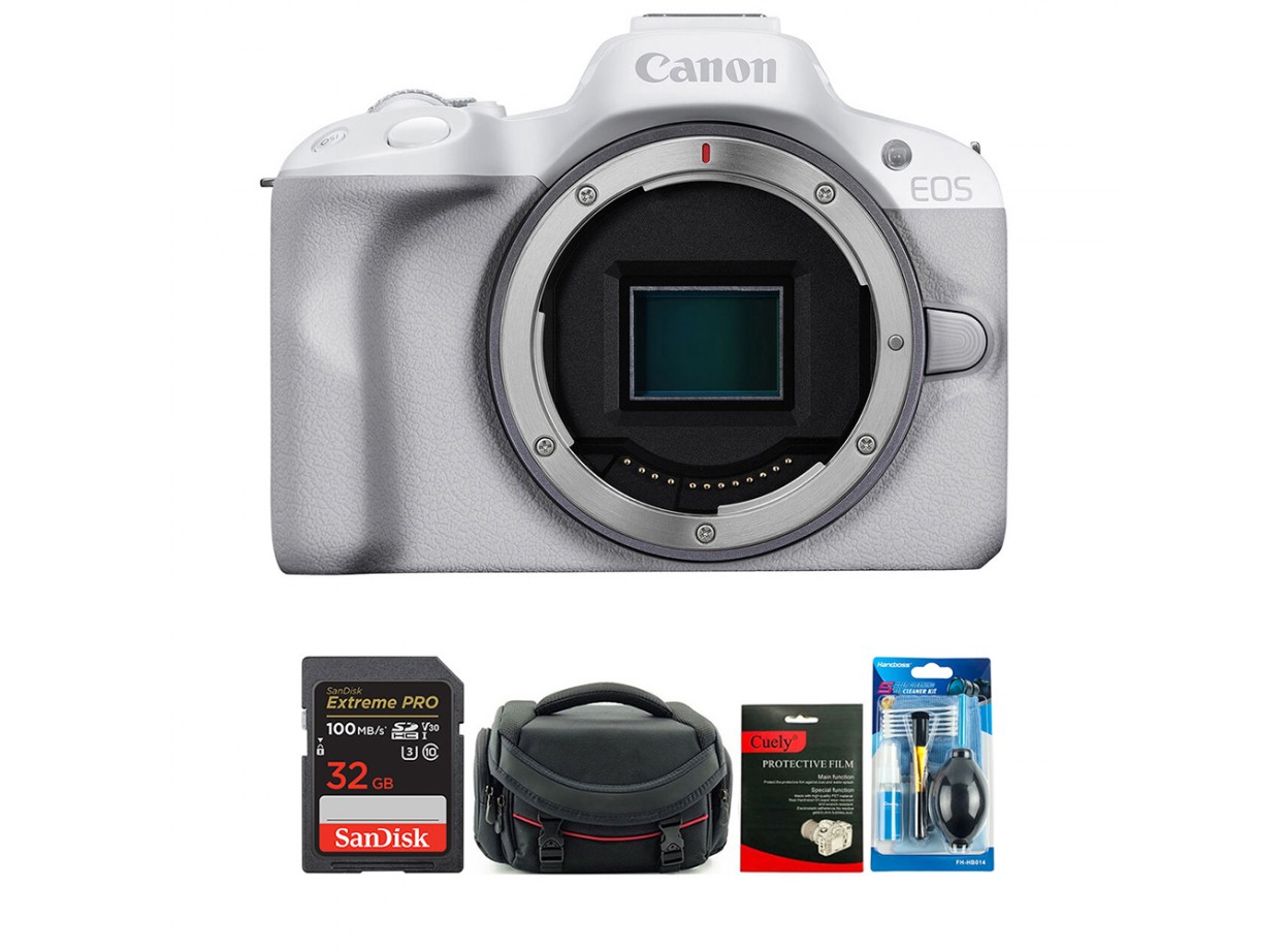 Canon EOS R50 (Chính hãng) (Thẻ Nhớ 32GB + Túi Máy Ảnh + Bộ Vệ Sinh, Body Only)