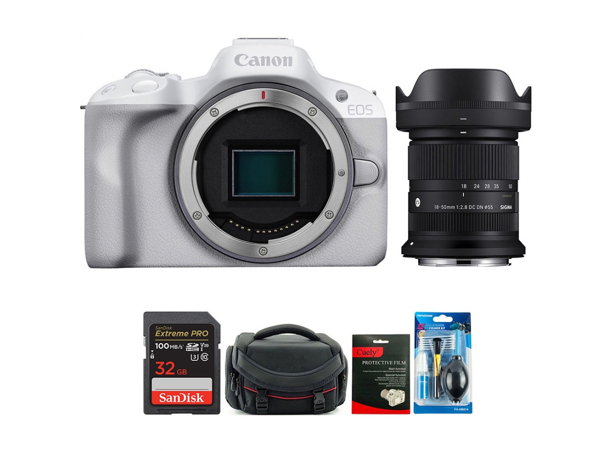 Canon EOS R50 + Kèm Lens Sigma RF-S 18-50mm f/2.8 (Chính hãng)