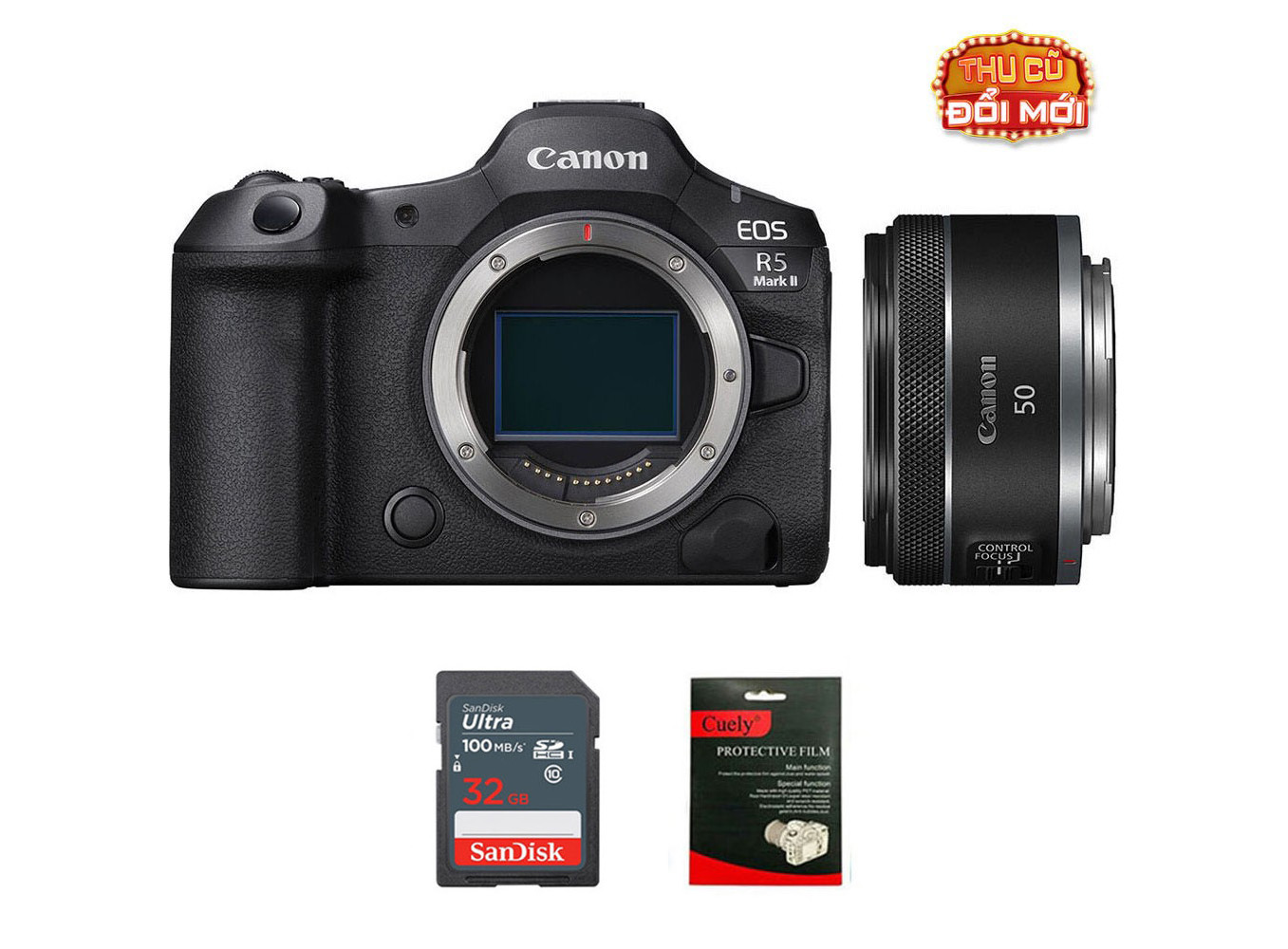 Canon EOS R5 Mark II + Lens RF 50mm f/1.8 STM (Chính hãng)