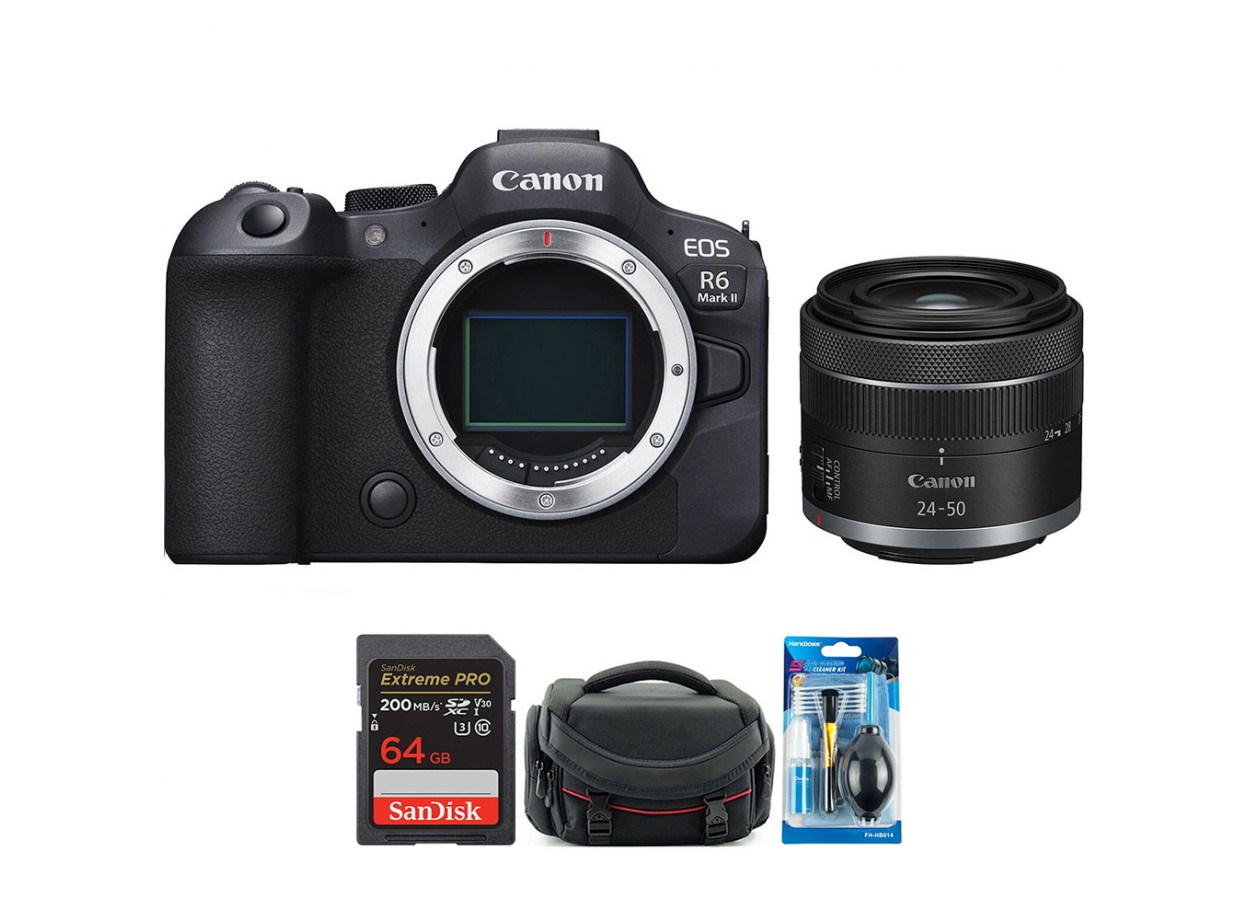 Canon EOS R6 Mark II + Kèm Lens Canon RF 24-50mm f/4.5-6.3 STM (Chính hãng)
