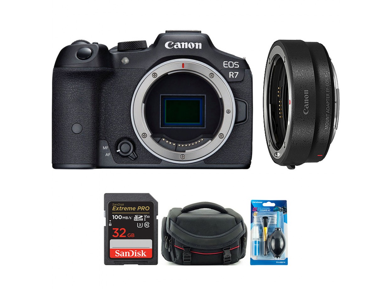 Canon EOS R7 + Kèm Ngàm Canon EF-EOS R (Chính hãng)