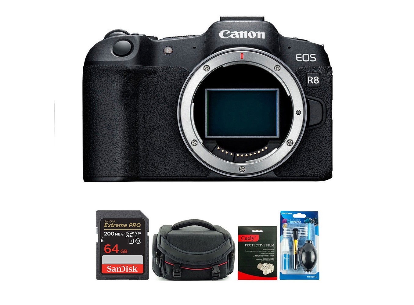 Canon EOS R8 (Chính hãng) (Thẻ Nhớ 64GB + Túi Máy Ảnh + Bộ Vệ Sinh, Body Only)