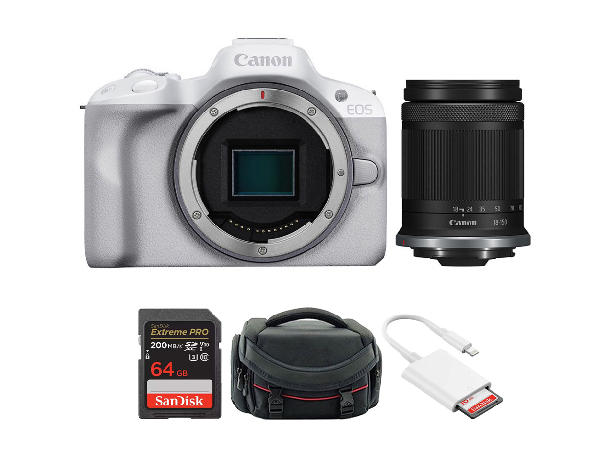Canon EOS R50 + Kèm Lens Canon RF-S 18-150mm f/3.5-6.3 (Chính hãng)