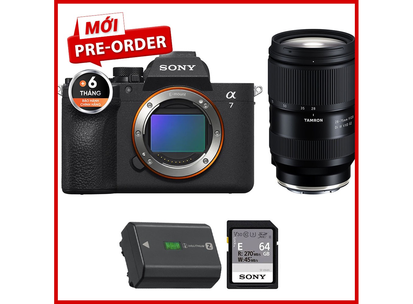 Sony A7 V (Chính hãng) (Kèm Lens Tamron 28-75mm f/2.8 G2)