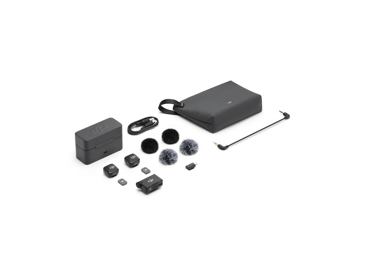 DJI Mic Mini (2 TX + 1 RX + Hộp Sạc) – Micro Không Dây Gọn Nhẹ