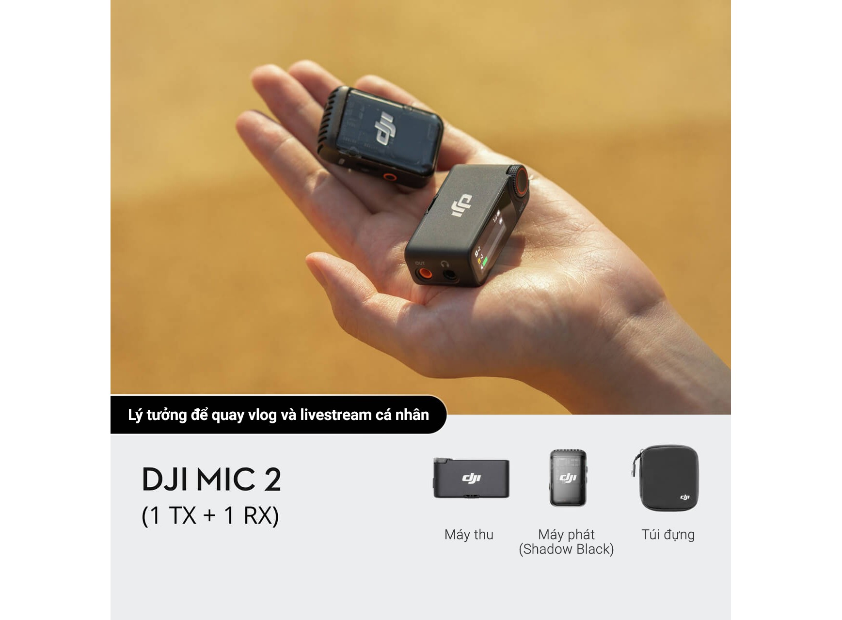 Microphone DJI Mic 2 (1 TX + 1 RX)