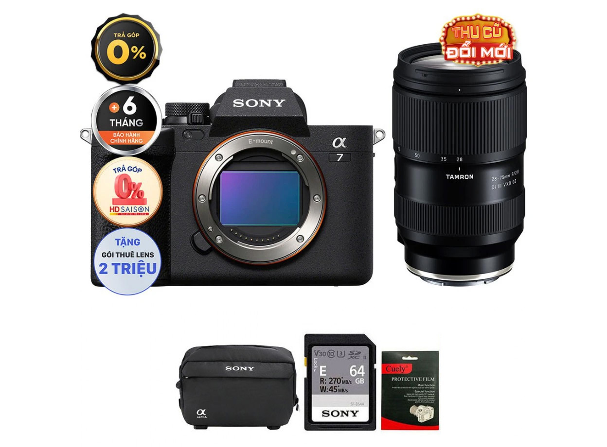 Sony A7 IV + Kèm Lens Tamron 28-75mm f/2.8 G2 (Chính hãng)