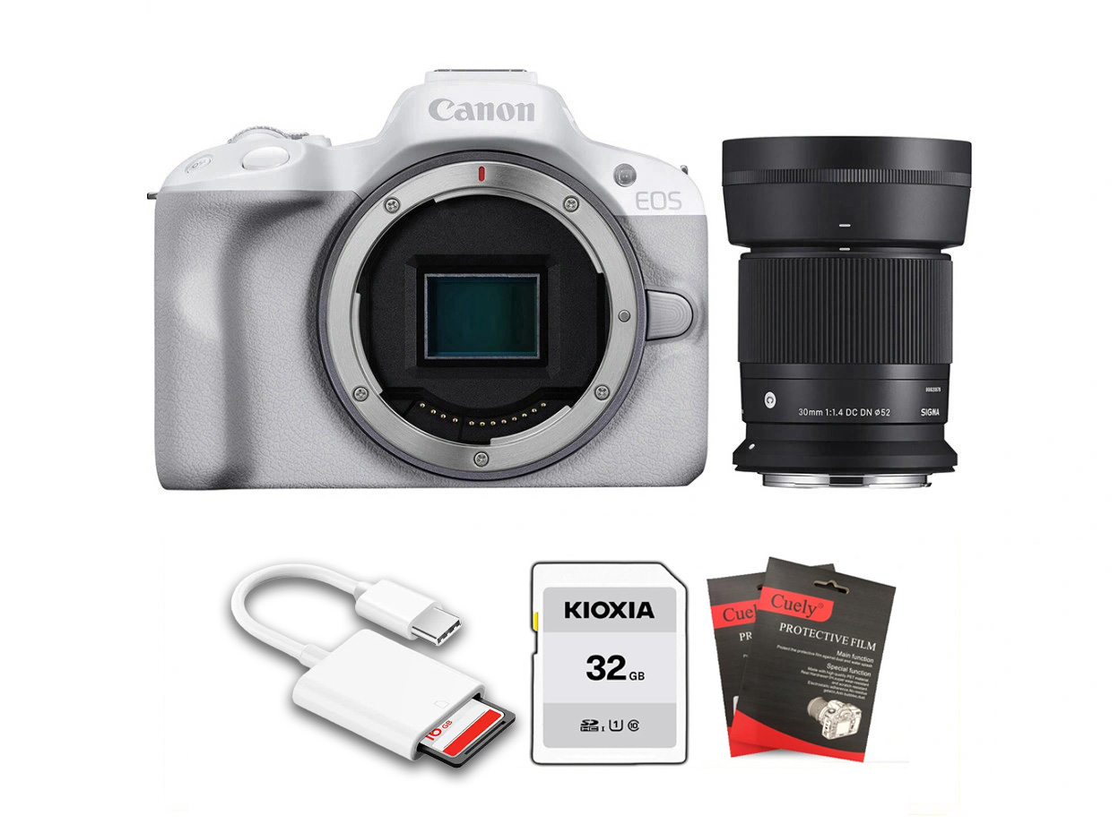 Canon EOS R50 + Kèm Lens Sigma 30mm f/1.4 (Chính hãng)