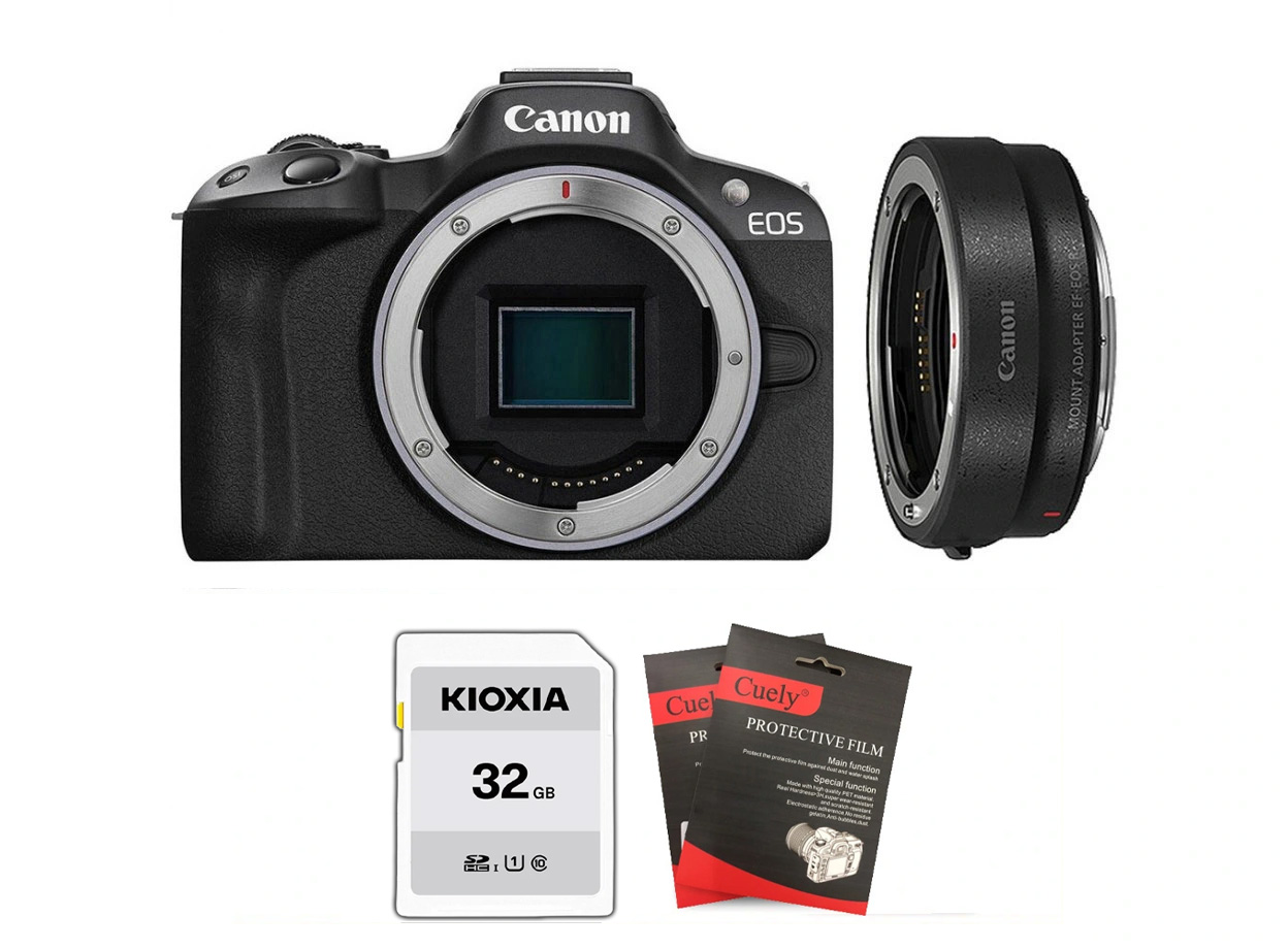 Canon EOS R50 + Kèm Ngàm Canon EF-EOS R (Chính hãng)