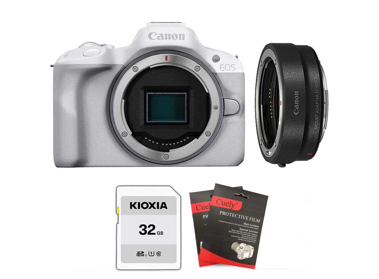 Canon EOS R50 + Kèm Ngàm Canon EF-EOS R (Chính hãng)
