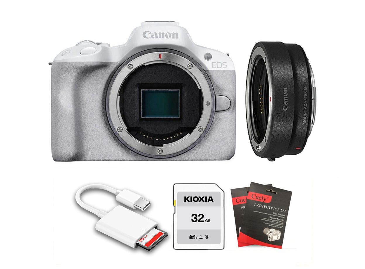 Canon EOS R50 + Kèm Ngàm Canon EF-EOS R (Chính hãng)