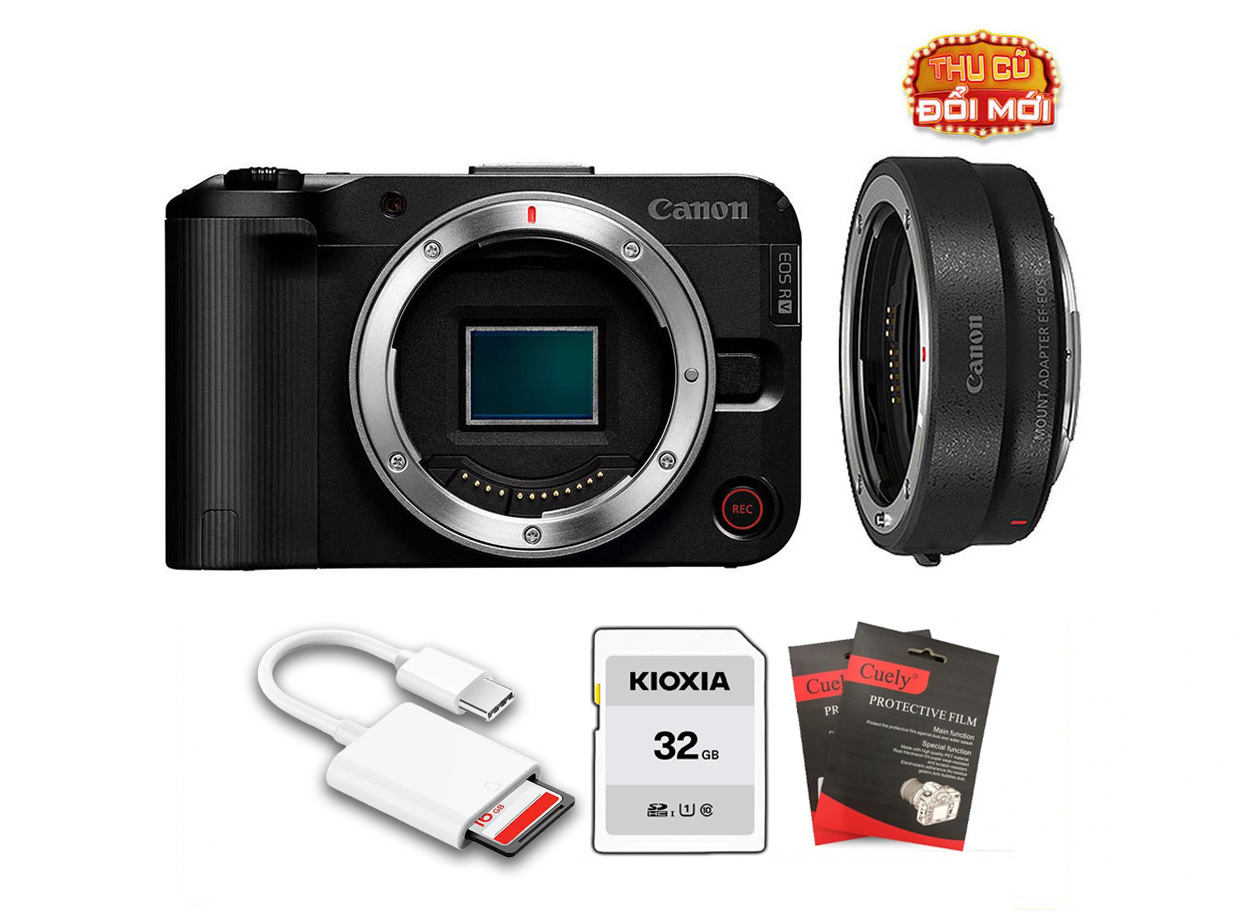 Canon EOS R50 V (Chính hãng) + Ngàm chuyển Canon EF-EOS R