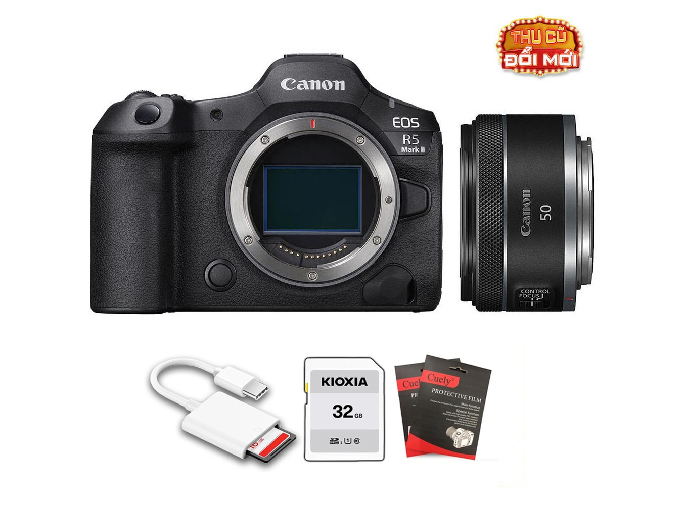 Canon EOS R5 Mark II + Lens RF 50mm f/1.8 STM (Chính hãng)