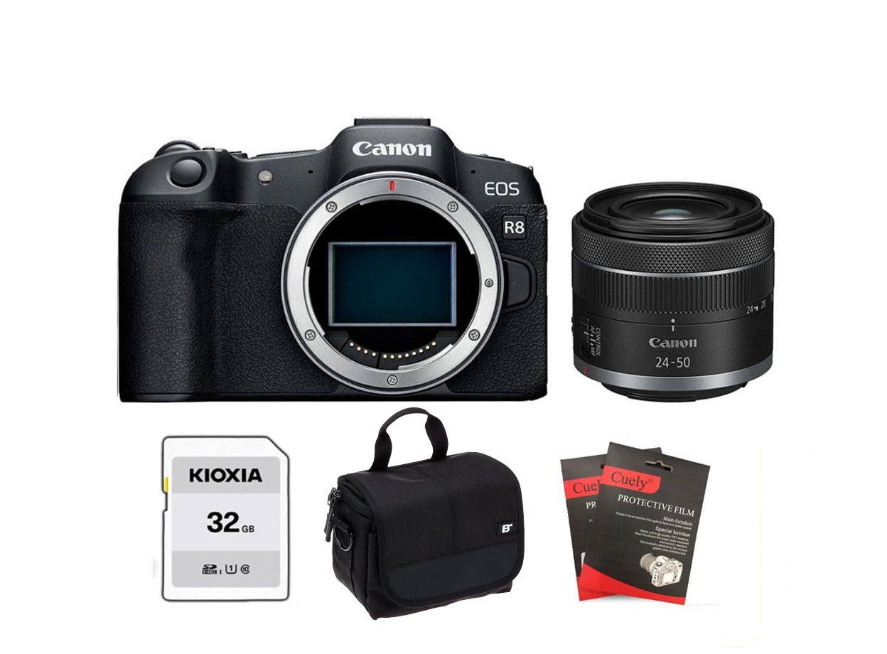 Canon EOS R8 + Kèm Lens Canon RF 24-50mm f/4.5-6.3 STM (Chính hãng)