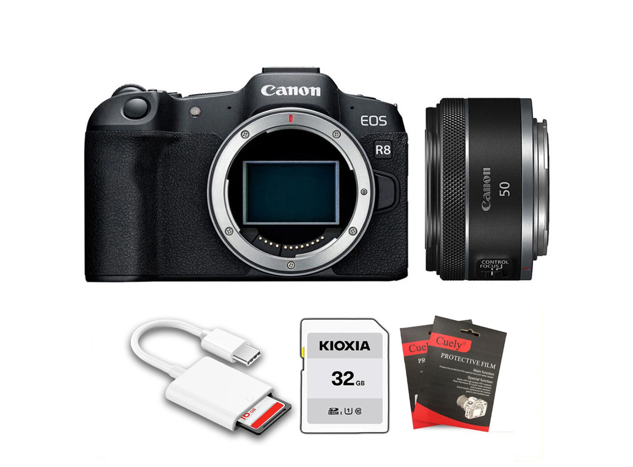 Canon EOS R8 + Kèm Lens Canon RF 50mm f/1.8 STM (Chính hãng)