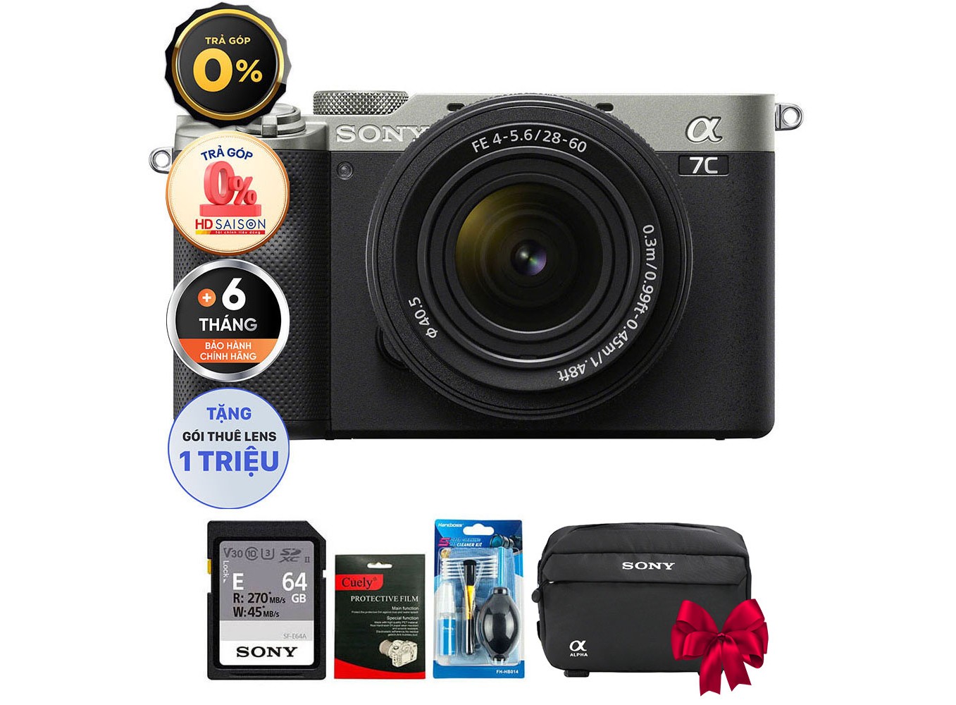 Sony A7C + Kèm Kit Lens 28-60mm (Chính hãng)