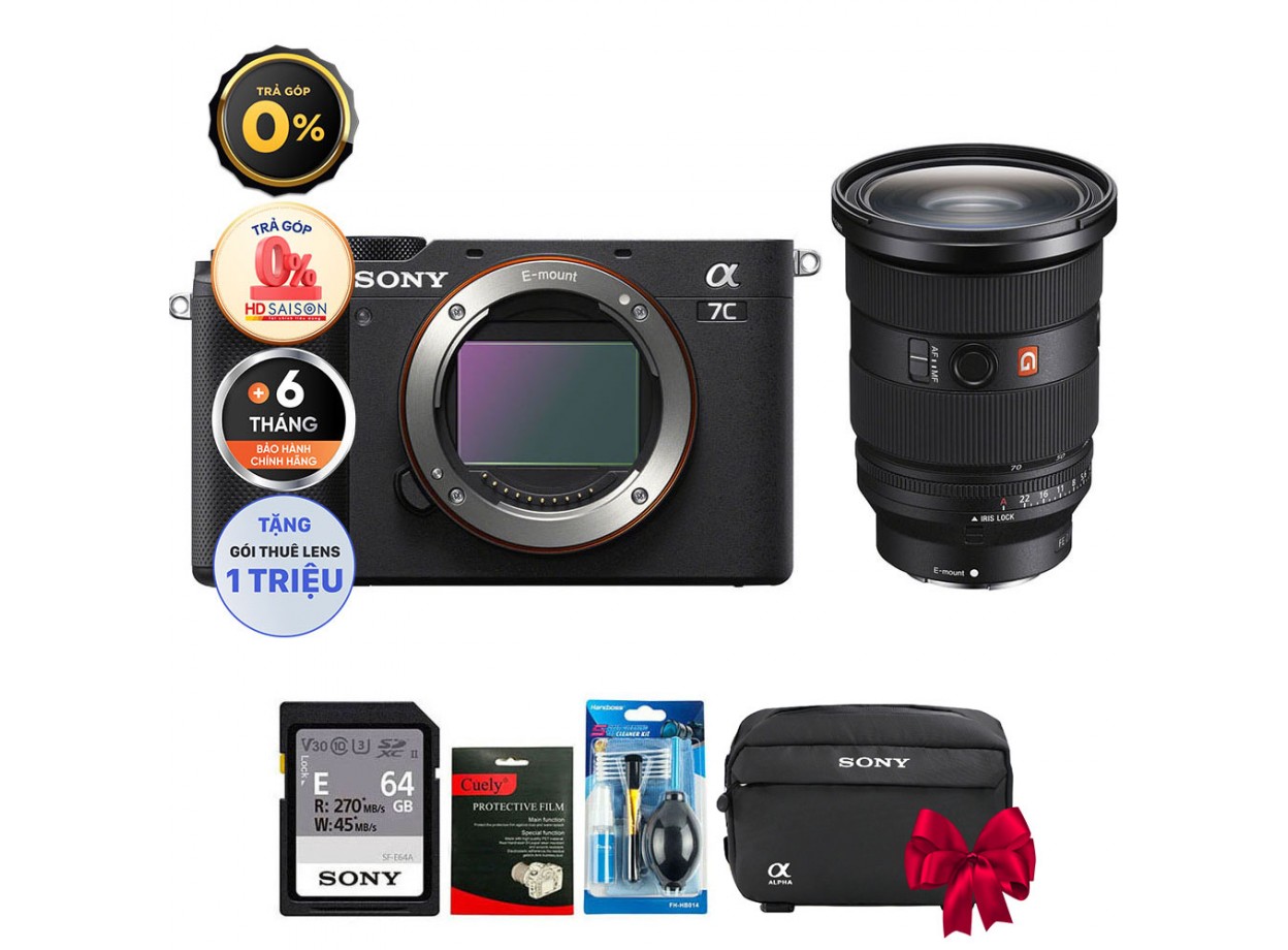 Sony A7C + Kèm Lens Sony FE 24-70mm f/2.8 GM II (Chính hãng)