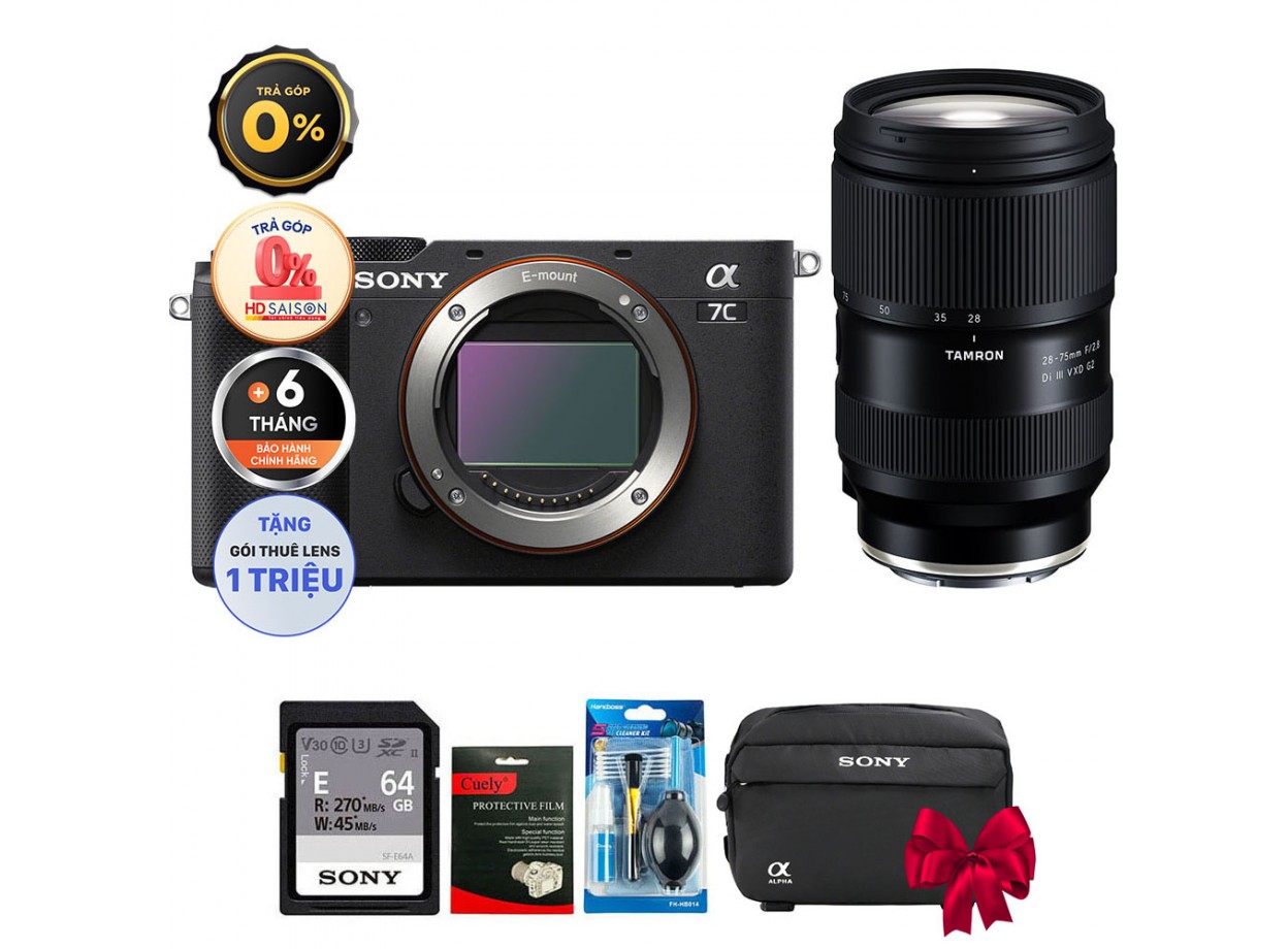 Sony A7C + Kèm Lens Tamron 28-75mm f/2.8 G2 (Chính hãng)