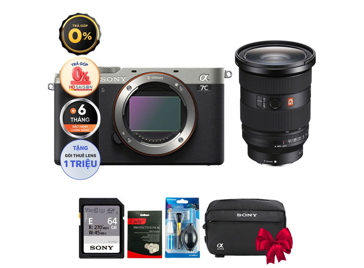 Sony A7C + Kèm Lens Sony FE 24-70mm f/2.8 GM II (Chính hãng)