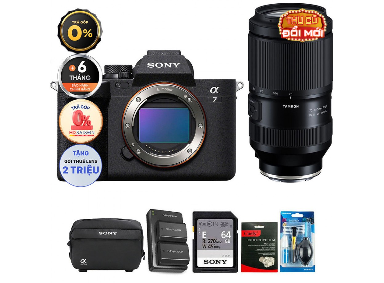 Sony A7 IV + Kèm Lens Tamron 70-180mm f/2.8 G2 (Chính hãng)