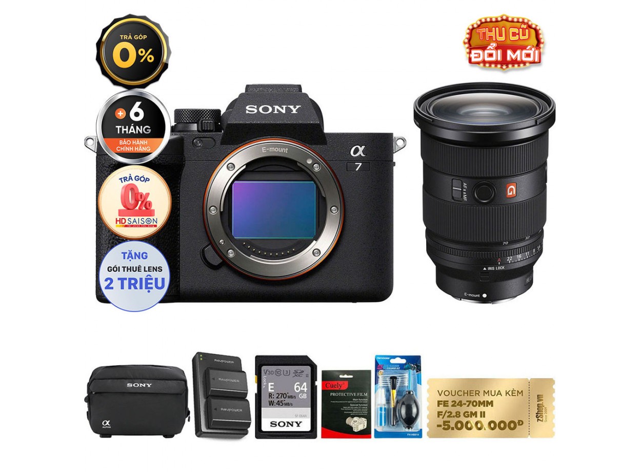 Sony A7 IV + Kèm Lens Sony FE 24-70mm f/2.8 GM II (Chính hãng)